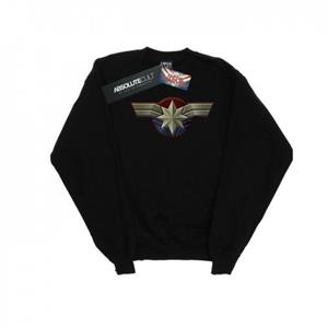 Marvel Girls Captain Marvel Sweatshirt met borstembleem 7-8 Years wit