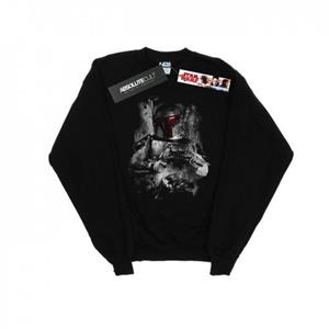 Star Wars Mens Boba Fett Distressed Sweatshirt L zwart