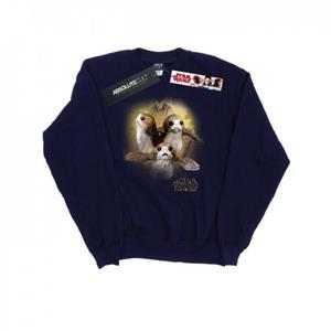 Star Wars Mens The Last Jedi Porgs Brushed Sweatshirt L wit