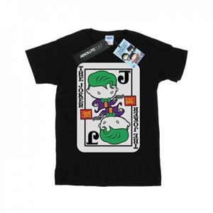 DC Comics meisjes Chibi Joker speelkaart katoenen T-shirt 9-11 Years wit