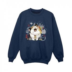 Disney Boys Big Hero 6 Baymax Group Hug-sweatshirt 5-6 Years wit