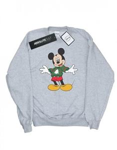 Disney Jongens Mickey Mouse Kersttrui Stroke Sweatshirt 9-11 Years wit
