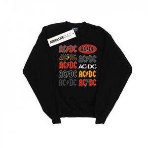 AC/DC Sweatshirt met meerdere logo's voor jongens 12-13 zwart