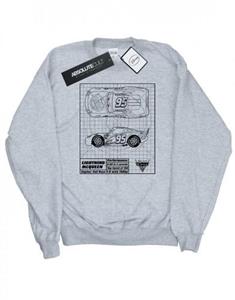 Disney Heren Cars Lightning McQueen blauwdruk sweatshirt 3XL zwart