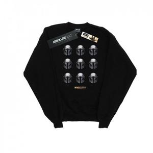 Star Wars Heren The Mandalorian Helmpatroon Sweatshirt M wit