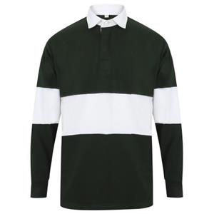 Front Row Adults Unisex Panelled Tag Free Rugby Shirt L grijs/Vloot