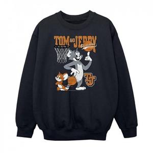 Tom And Jerry Tom en Jerry jongens draaiend basketbalsweatshirt 9-11 Years zwart
