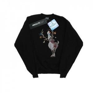 Disney Frozen Sven en Olaf kerstversieringen sweatshirt voor jongens 12-13 wit