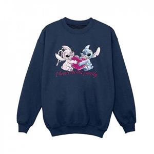 Disney jongens Lilo en Stitch Ohana hart met engel sweatshirt 5-6 Years wit