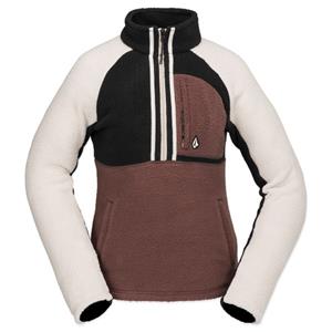 Volcom - Women's Demi Half Zip - Fleecetrui, bruin