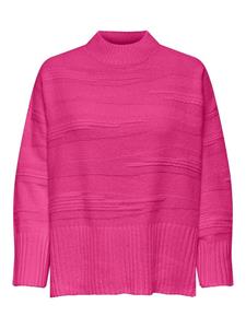 Only Onlima Ls Loose Struc Highneck Cc Knt 15324514 Trui Fuchsia Purple