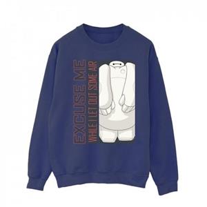 Disney Heren Big Hero 6 Baymax Pardon, wat luchtsweatshirt L wit