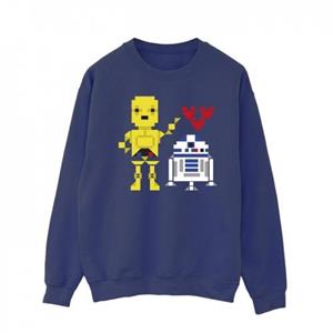 Star Wars heren hart robot sweatshirt L wit