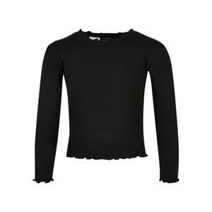 Urban Classics Meisjes t-shirt met korte geribde mouwen