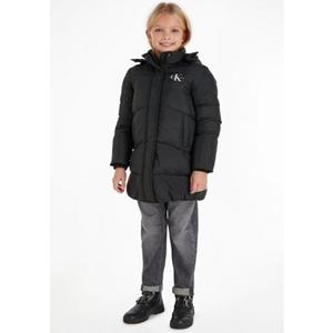 Calvin Klein Gewatteerde jas CK LONG PUFFER COAT voor kinderen tot 16 jaar en calvin klein merklabel