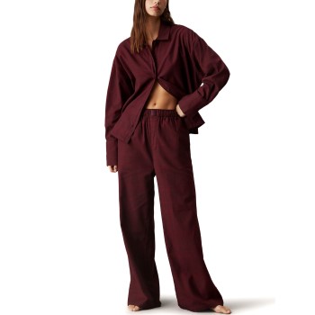 calvinklein Calvin Klein Flannel Sleep Button Pant Set Female2