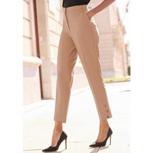 Lascana Pantalon met knopen aan de broekzoom, figuurvormend, pantalon, business-look