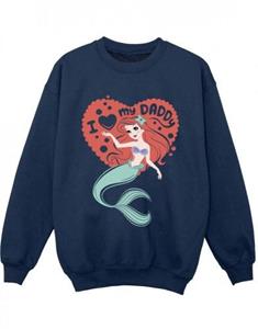 Disney jongens de kleine zeemeermin Love Daddy Sweatshirt 5-6 Years wit