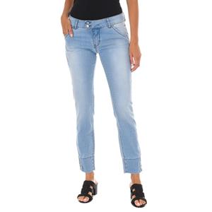 Dames 10DBF0770 Distressed Long Jeans met Slim-Cut Zomen 26-USA blauw