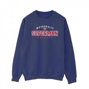 DC Comics Superman Metropolis Varsity-sweatshirt voor heren L marineblauwe kleur