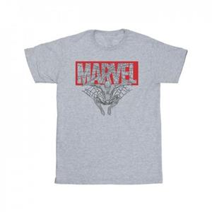 Marvel Boys Spider Man-logo rood T-shirt 5-6 Years wit