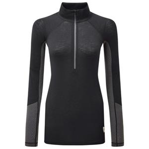 ARTILECT - Women's Goldhill 125 Zoned 1/4 - Merinoshirt, zwart/ ash