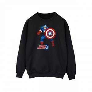 Captain America Unisex volwassene het eerste Avenger Sweatshirt L zwart