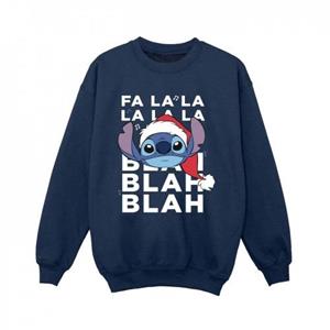 Disney jongens Lilo en Stitch Kerst Blah Blah Blah Sweatshirt 12-13 zwart