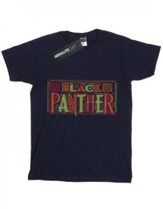 Marvel Black Panther T-shirt met tribal logo voor jongens 12-13 wit
