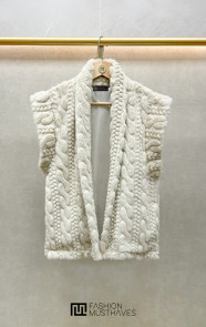 The Musthaves Furry Detailed Gilet Beige