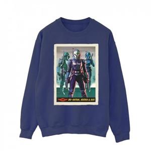 Star Wars Mens The Mandalorian Bo-Katan Koska and Axe Sweatshirt L wit