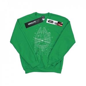 Star Wars Mens Millennium Falcon Christmas Tree Delivery Sweatshirt L wit