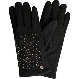 Capelli New York Gebreide handschoenen versierd met fonkelende accenten (-)