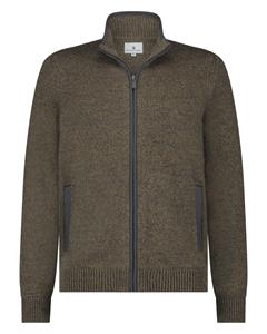 State Of Art Vest Zip Structuur Bruin