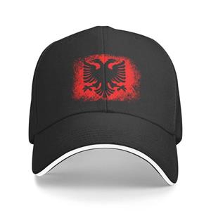 91530102MAC2AA7079 Mode Albanië Vlag Baseball Cap Unisex Vrouwen Verstelbare Albanese Adelaar Wapenschild Dad Hoed Buiten Baseball Cap