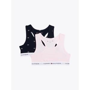 Tommy Hilfiger Underwear Bralette-bh 2PK BRALETTE PRINT met een logo-opschrift (2-delig, Set van 2)