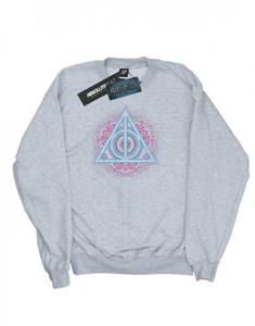 Harry Potter Mens Neon Deathly Hallows Sweatshirt L wit
