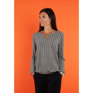 Seidel Moden Shirt met lange mouwen met grafisch patroon, made in germany