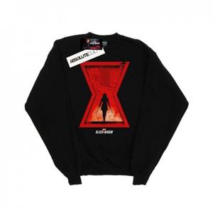 Marvel Girls Black Widow filmicoon silhouet sweatshirt 12-13 zwart