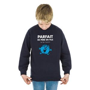 Monsieur Madame PERFECTE KINDER SWEATSHIRT VAN VADER OP ZOON 4 ans marineblauwe kleur