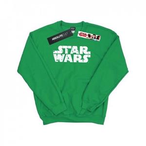 Star Wars heren kerstlogo sweatshirt L wit