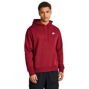 Nike Sportswear Club Fleece Hoodie Donkerrood Wit