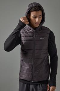 Boohoo Man Active Body Warmer, Charcoal