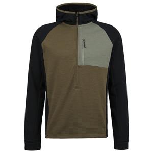 Stoic - MerinoGrid285 NorrdalSt. 3/4 Zip Hoody - Merinohoodie, bruin/zwart