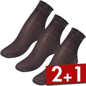 pierrerobert Pierre Robert 3 stuks Glitter Socks 