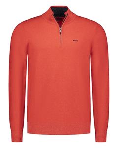 Sweater New Zealand Auckland NZA Half Zip Trui Christopher Melange Rood