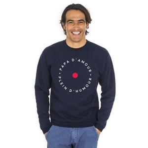 Ma Petite Tribu Herensweater - LOVE DAD VOL HUMOR XS marineblauwe kleur