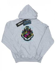 Harry Potter heren neon Zweinstein Crest hoodie S wit