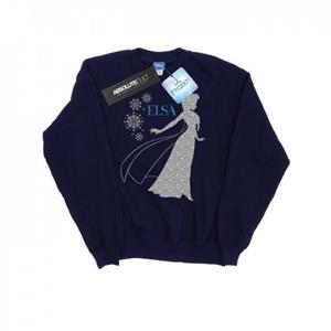 Disney Heren Frozen Elsa Kerst Silhouet Sweatshirt M wit