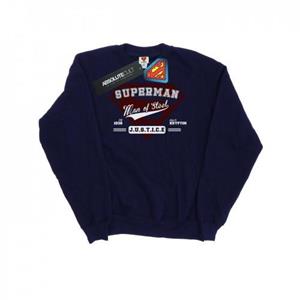 DC Comics Heren Superman Man van staal sweatshirt L marineblauwe kleur